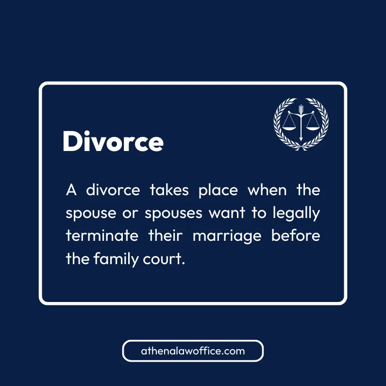 A definition post explaining what is a divorce