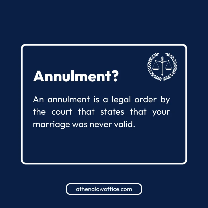 A definition post explaining what is an annulment