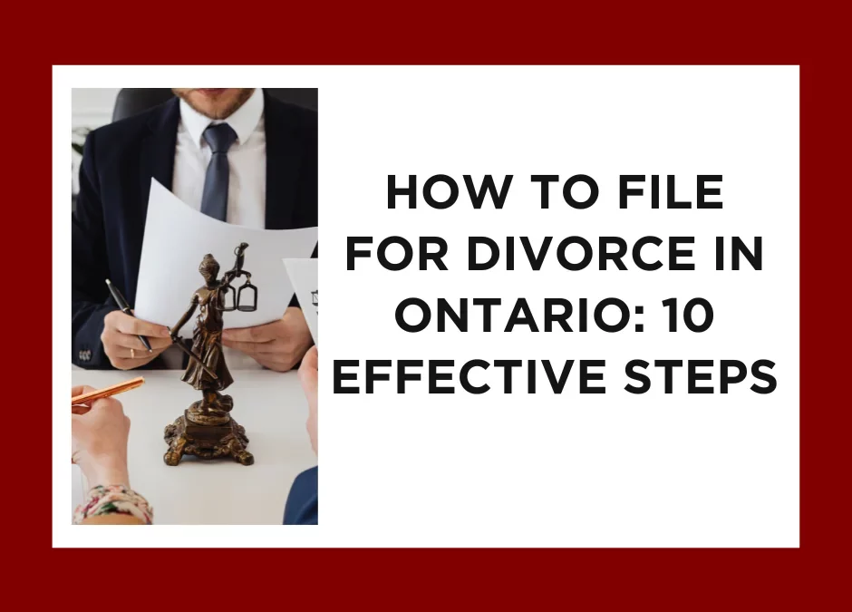 A banner image on how to file for divorce in Ontario