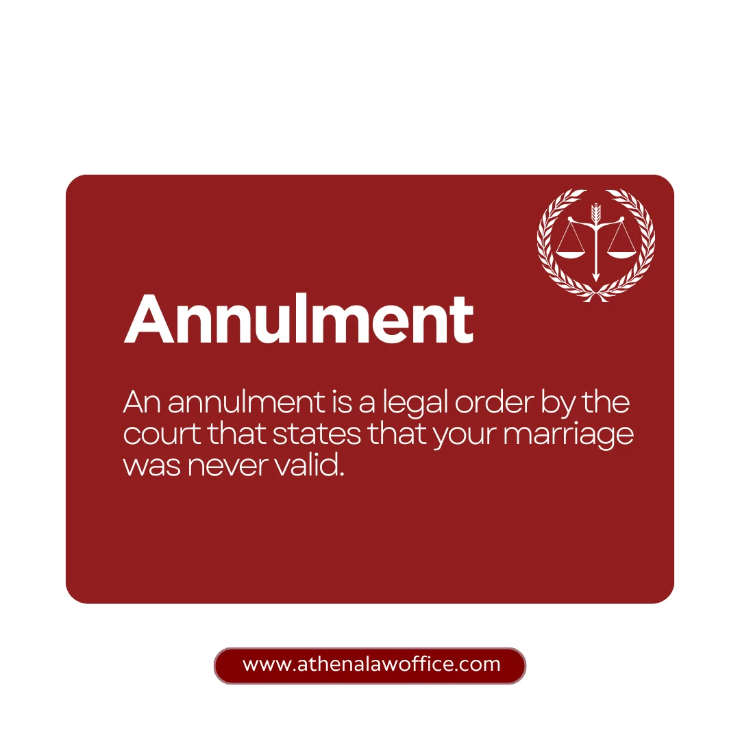 A definition post explaining what is an annulment
