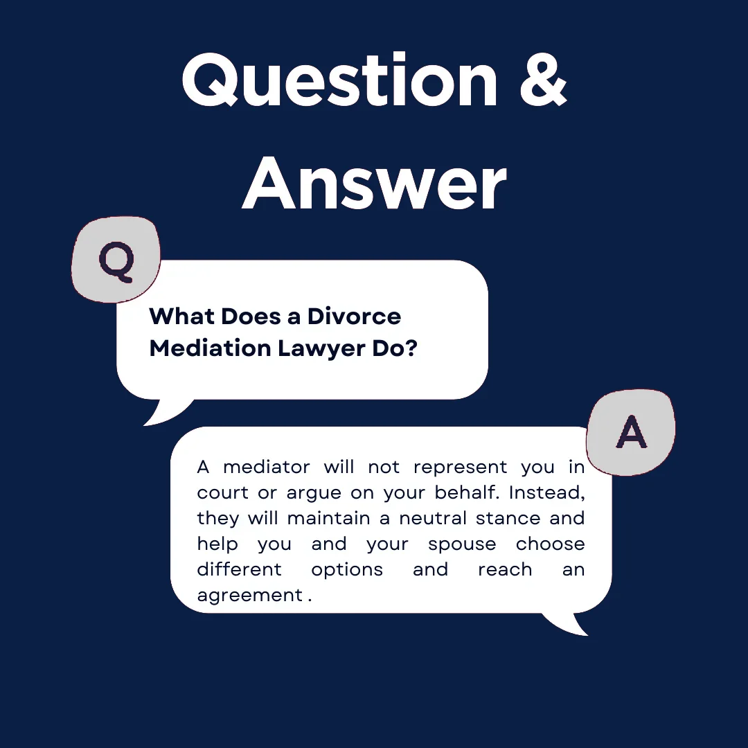 A post answering what a divorce mediation lawyer does