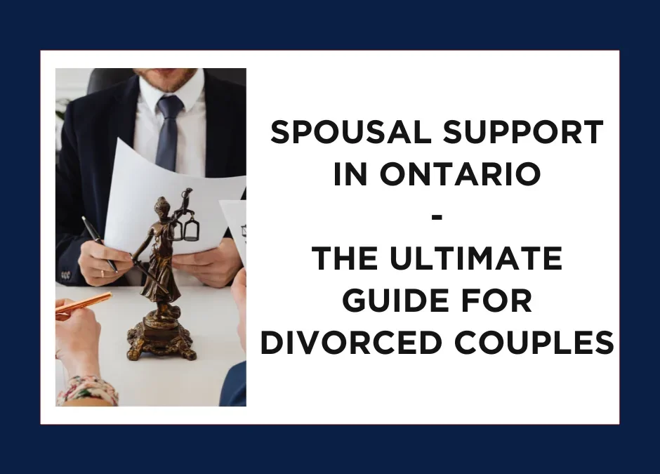 A banner saying spousal support in Ontario