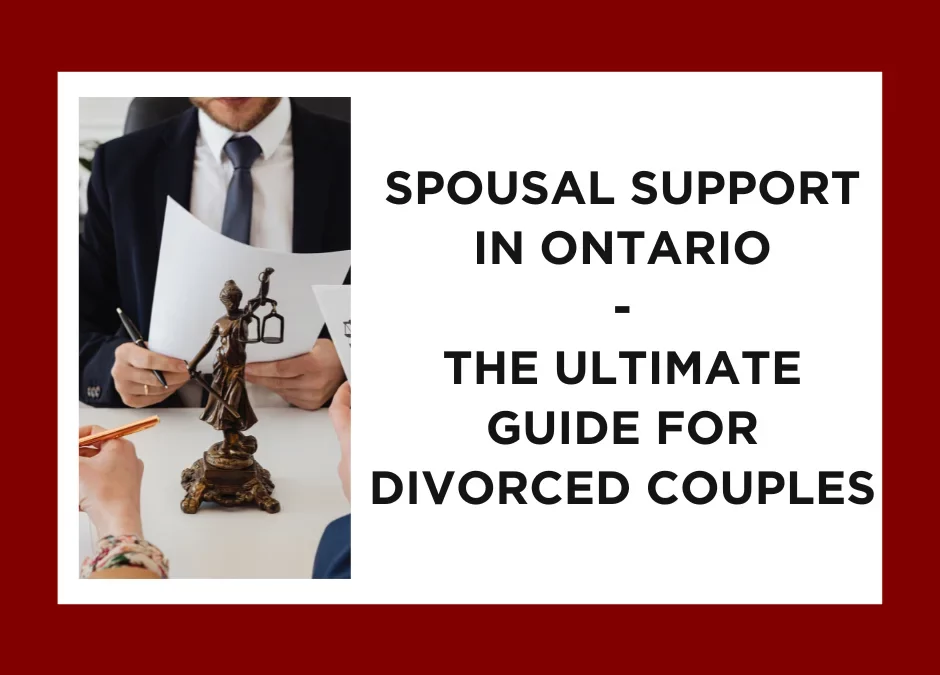 A banner saying spousal support in Ontario