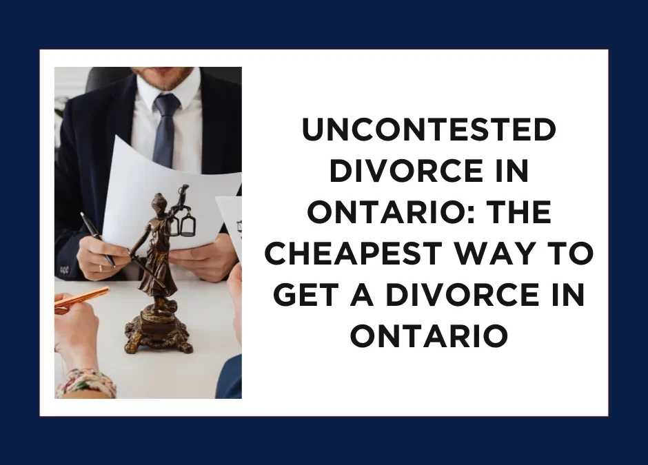 Couple reviewing uncontested divorce documents in Ontario