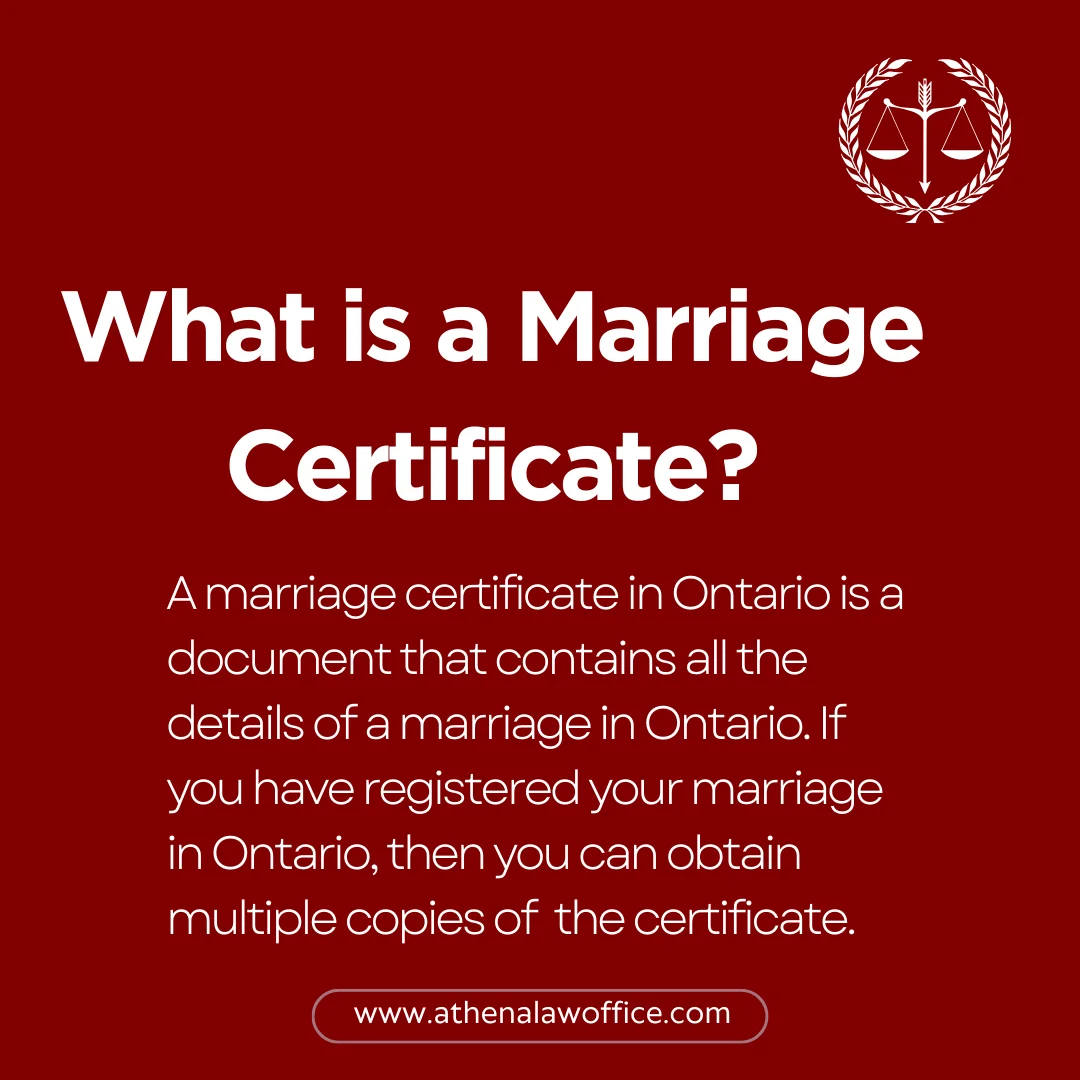 An infographic on what is a marriage certificate in Ontario
