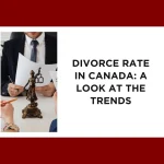 A banner post saying divorce rate in Canada