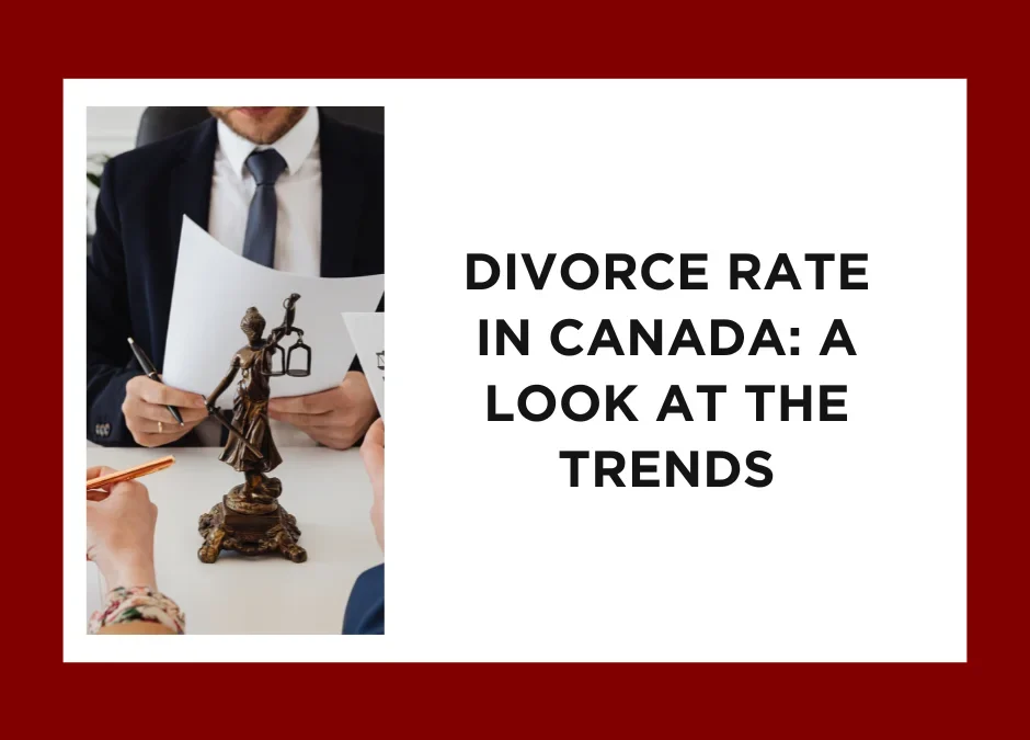 A banner post saying divorce rate in Canada