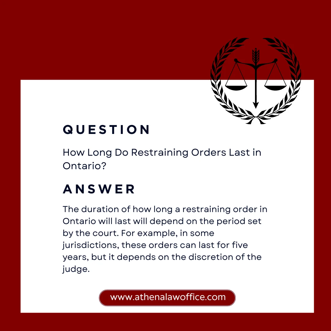 An answer post explaining how long do restraining orders last in Ontario