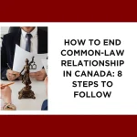 A banner saying how to end common-law relationship in Canada