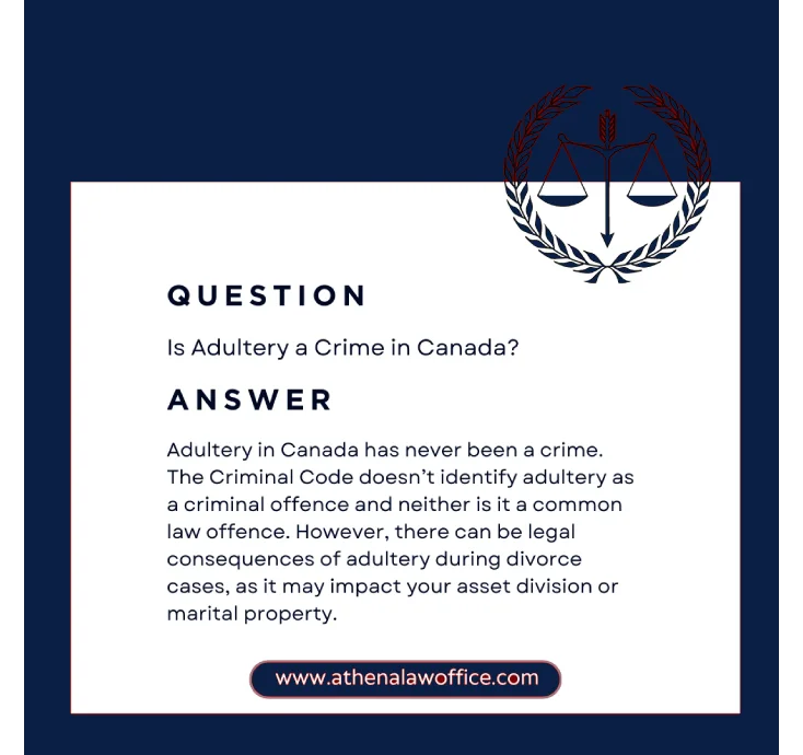 A question post answering "is adultery a crime in Canada"