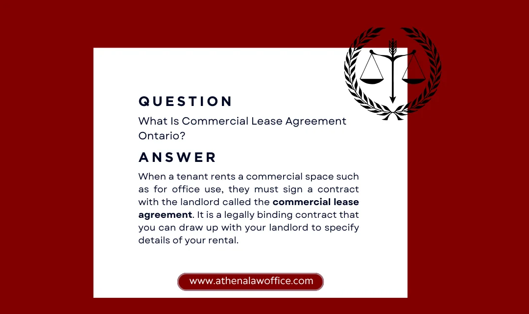 A graphic answering what is commercial lease agreement.